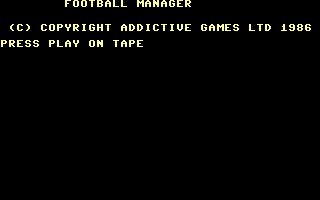 Football Manager Title Screenshot