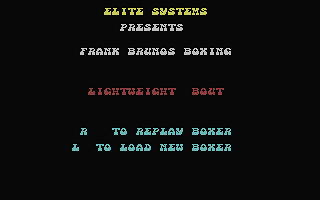Frank Bruno's Boxing Title Screenshot