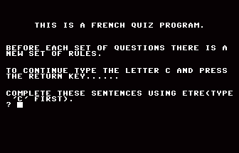 French Quiz Screenshot