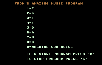 Frod's Amazing Music Program
