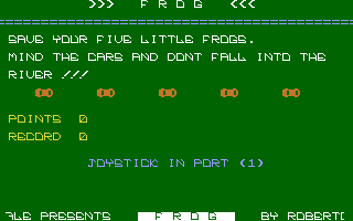 Frog (Systems) Title Screenshot