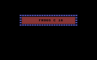 Frogs C16 Title Screenshot