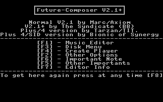 Future Composer V2.1+ SID Title Screenshot