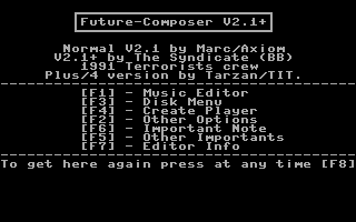 Future Composer V2.1+ Title Screenshot
