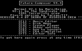 Future Composer V4.4 Title Screenshot