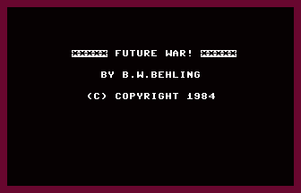Future War! Title Screenshot