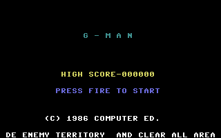 G-man (Byte Games 1) Title Screenshot