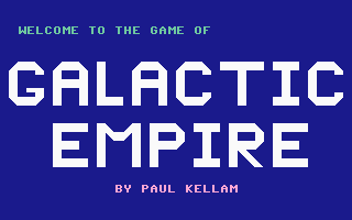 Galactic Empire Title Screenshot