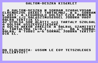 Galton-Deszka Kisérlet Title Screenshot