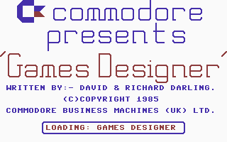Games Designer Title Screenshot