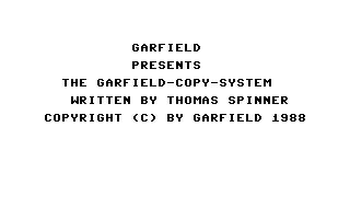 Garfield's Copy System Title Screenshot