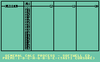 General Calc Process Screenshot