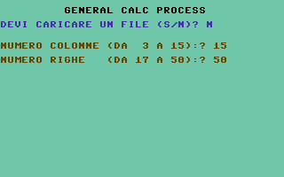 General Calc Process Title Screenshot
