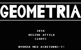 Geometria Title Screenshot