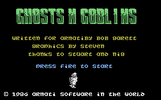 Ghosts 'n Goblins (Armati) Title Screenshot