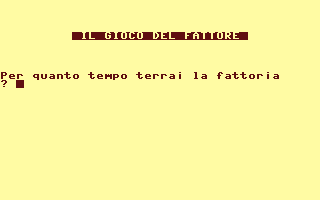 Gioco Del Fattore Title Screenshot