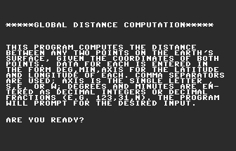Global Distance Computation