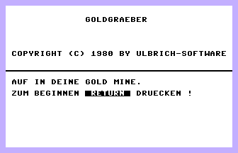 Goldgraeber Title Screenshot