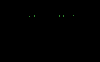 Golf-Játék Title Screenshot