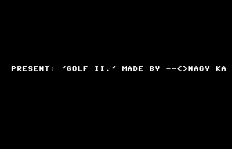 Golf II Title Screenshot