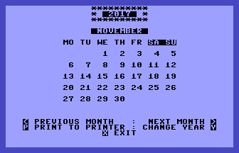 Gregorian Calendar Screenshot