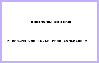 Guerra Numerica Title Screenshot