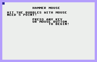 Hammer Mouse Title Screenshot