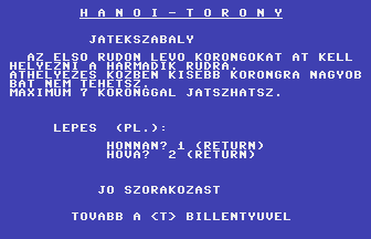 Hanoi-Torony Title Screenshot