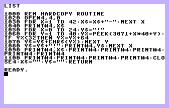 Hardcopy Routine Screenshot