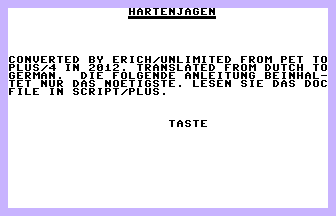 Hartenjagen (German) Title Screenshot
