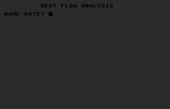 Heat Flow Analysis