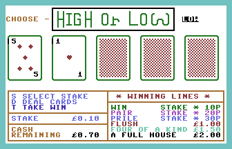 High Or Low (Courbois) Screenshot