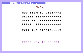 Home Inventory Screenshot