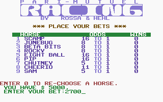 Horse Racing Title Screenshot