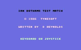 Ian Botham's Test Match Title Screenshot