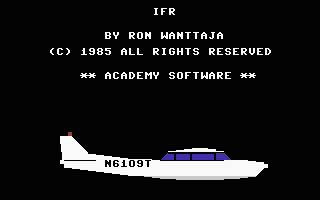 IFR (Flight Simulator) Title Screenshot