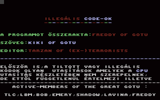 Illegal Codes Screenshot