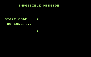 Impossible Mission Screenshot