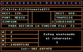 Integrales Numéricas Screenshot