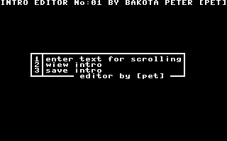 Intro Editor (PET) Screenshot