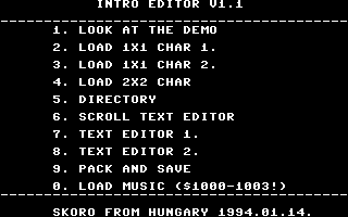 Intro Editor V1.1 Screenshot
