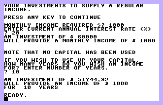 Investments Screenshot