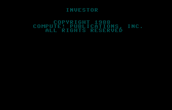 Investor Title Screenshot