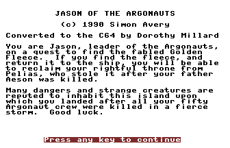 Jason Of The Argonauts Title Screenshot