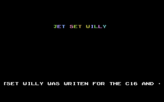 Jet Set Willy Title Screenshot