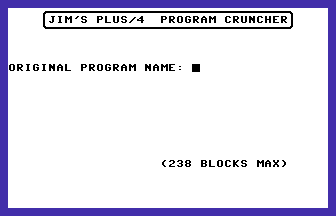 Jim's Plus/4 Program Cruncher