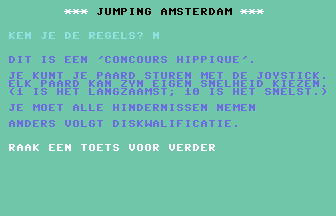 Jumping Amsterdam Title Screenshot