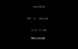 Kaiser (Wilke) Title Screenshot