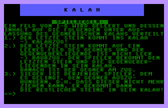 Kalah (German) Title Screenshot