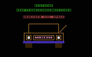 KFZ Kennzeichen Title Screenshot